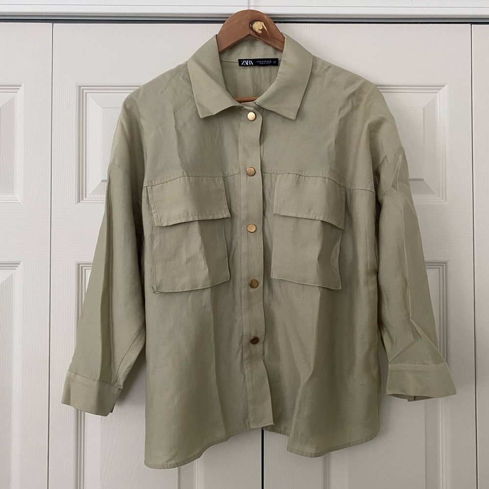 ZARA drop shoulder shirt